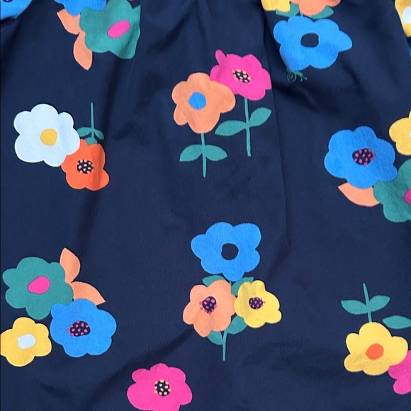 Hanna Andersson Navy Floral Kids Blouse, Size 6/7 - Picture 12 of 12